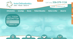 Desktop Screenshot of irvinorthodontics.com