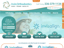 Tablet Screenshot of irvinorthodontics.com